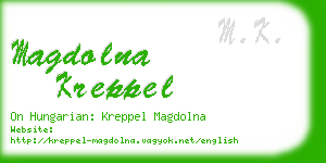 magdolna kreppel business card